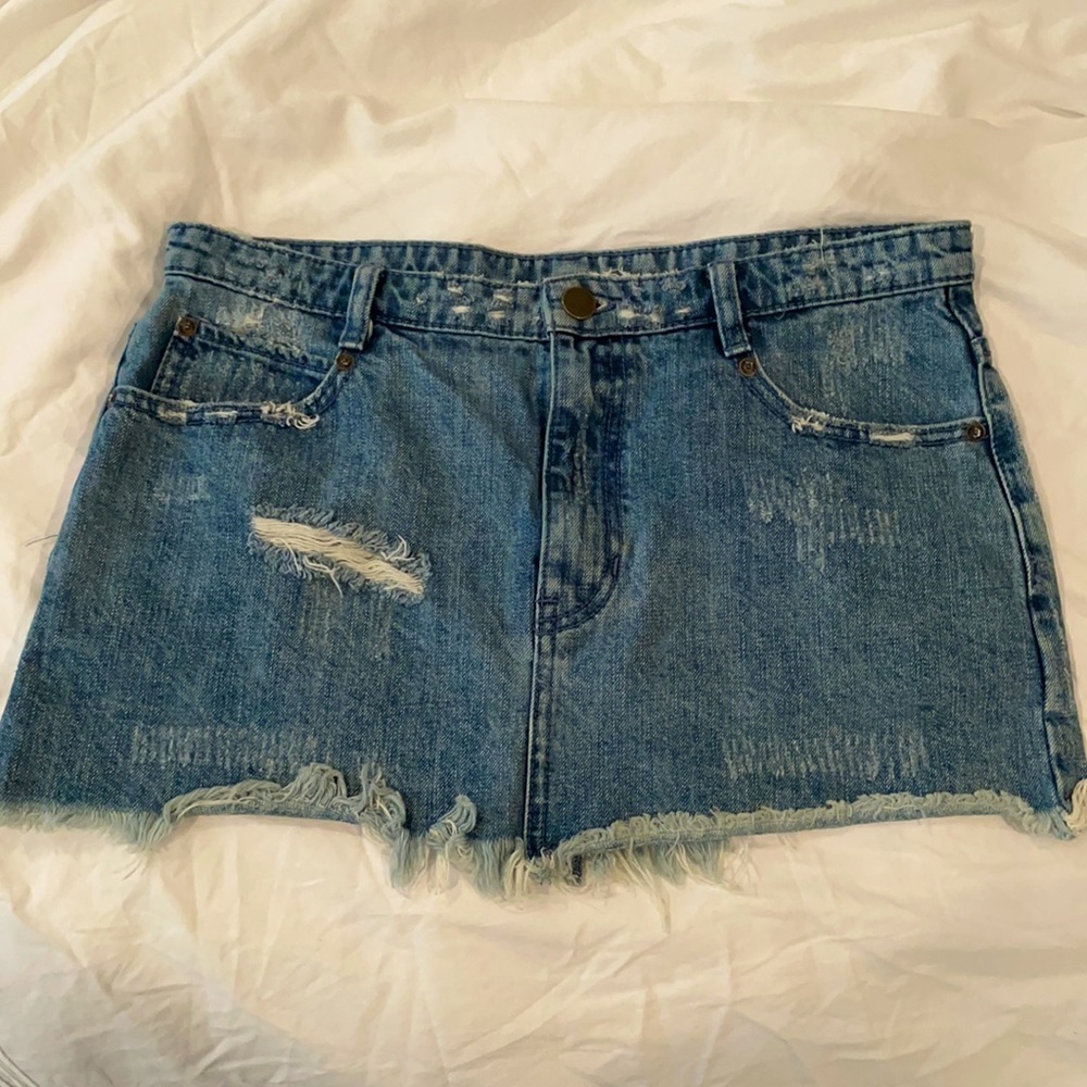 Free People jean skirt